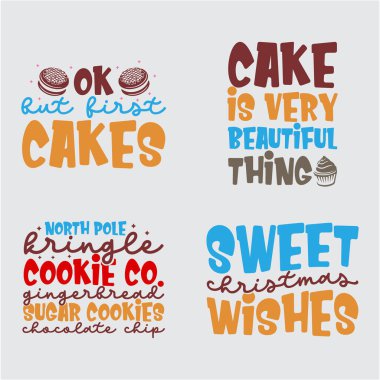 Pişirme svg tasarım seti