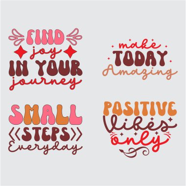 Pozitif alıntılar svg tasarım seti