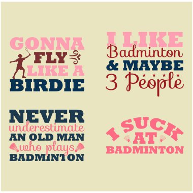 Badminton svg set, Retro svg set, Retro svg tasarım, svg set 