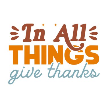 Şükran Günü svg tişört tasarımı