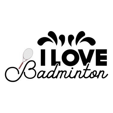 Badminton svg tişört tasarımı