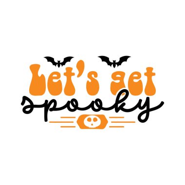 Serbest vektör Mutlu Cadılar Bayramı harfleri