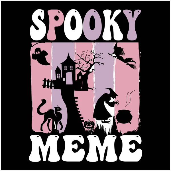 Diseño Camiseta Halloween Diseño Camiseta Espeluznante — Archivo Imágenes Vectoriales