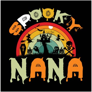 Cadılar Bayramı tişört tasarımı, Cadılar Bayramı harfleri SVG Tasarımı