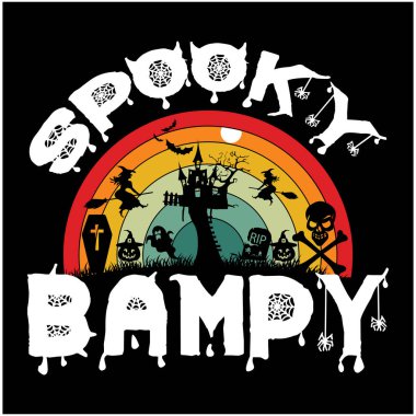 Cadılar Bayramı tişört tasarımı, Cadılar Bayramı harfleri SVG Tasarımı