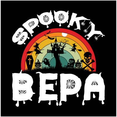 Cadılar Bayramı tişört tasarımı, Cadılar Bayramı harfleri SVG Tasarımı