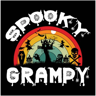 Cadılar Bayramı tişört tasarımı, Cadılar Bayramı harfleri SVG Tasarımı