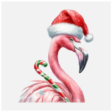 suluboya Flamingo Noel vektör dosyası