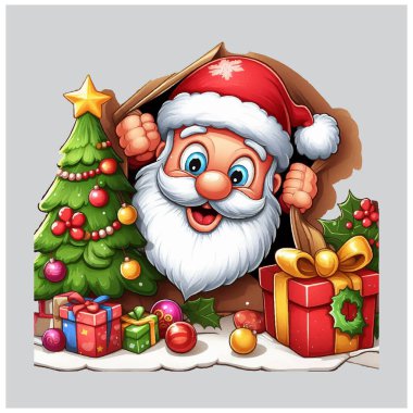Komik Noel Vektör Dosyası