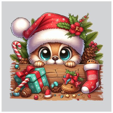 Komik Noel Vektör Dosyası