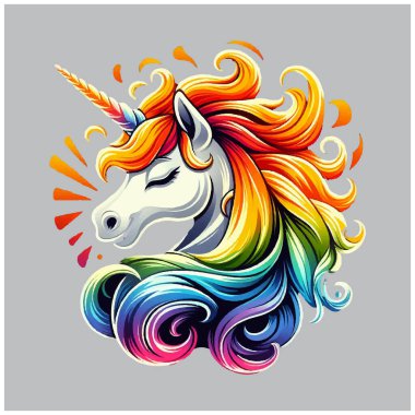 Tek boynuzlu at vektör tasarımı, Tek boynuzlu at vektör dosyası