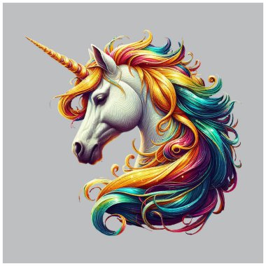 Tek boynuzlu at vektör tasarımı, Tek boynuzlu at vektör dosyası