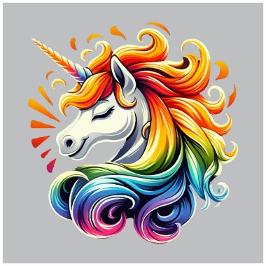 Tek boynuzlu at vektör tasarımı, Tek boynuzlu at vektör dosyası