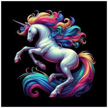 Tek boynuzlu at vektör tasarımı, Tek boynuzlu at vektör dosyası