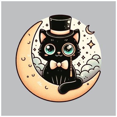 Tuhaf Kara Kedi vektör tasarımı, Tuhaf Kara Kedi vektör dosyası