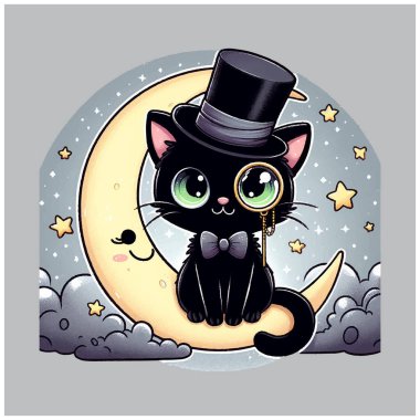 Tuhaf Kara Kedi vektör tasarımı, Tuhaf Kara Kedi vektör dosyası