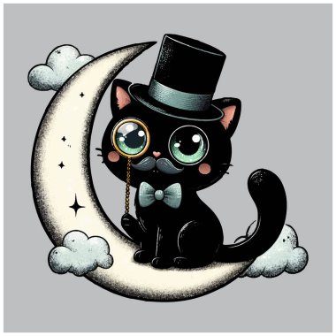 Tuhaf Kara Kedi vektör tasarımı, Tuhaf Kara Kedi vektör dosyası