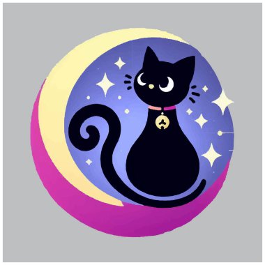 Tuhaf Kara Kedi vektör tasarımı, Tuhaf Kara Kedi vektör dosyası
