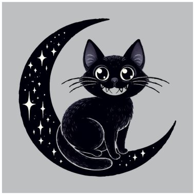 Tuhaf Kara Kedi vektör tasarımı, Tuhaf Kara Kedi vektör dosyası