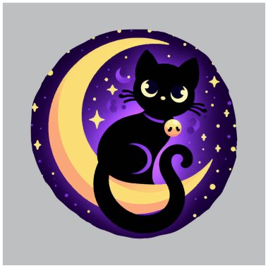 Tuhaf Kara Kedi vektör tasarımı, Tuhaf Kara Kedi vektör dosyası