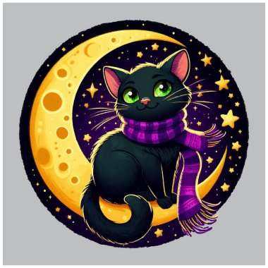 Tuhaf Kara Kedi vektör tasarımı, Tuhaf Kara Kedi vektör dosyası