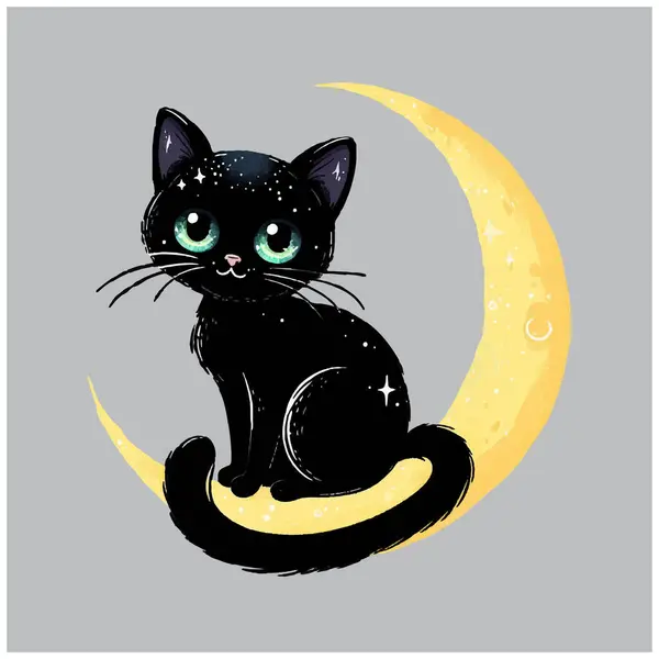 Conception Vectorielle Black Cat Fantaisiste Fichier Vectoriel Black Cat Fantaisiste Vecteurs De Stock Libres De Droits