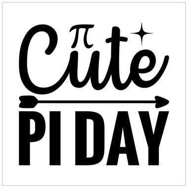 Pi svg tasarımı, Mutlu Pi günleri matematik harfleri 14 Mart vektör illüstrasyonu