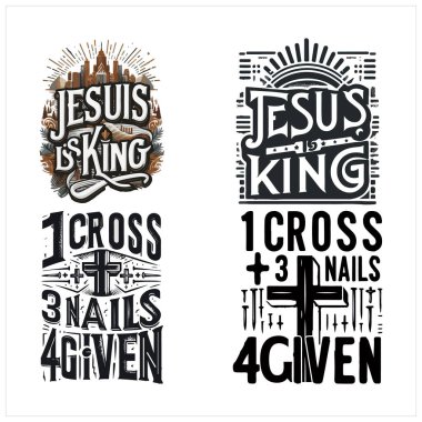 Christian Minimal Typography tişört tasarımı