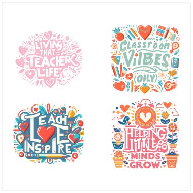 Öğretmen Boho tişört tasarımı