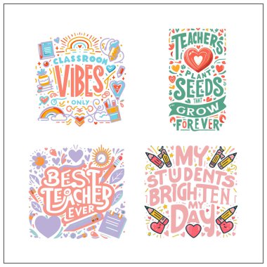 Öğretmen Boho tişört tasarımı