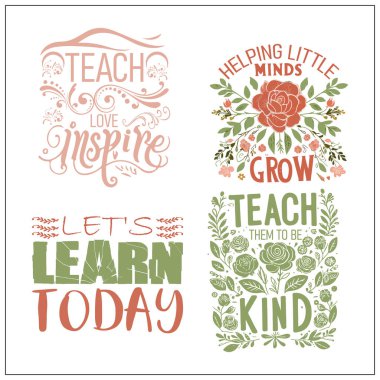 Öğretmen Boho tişört tasarımı