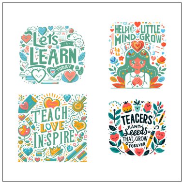 Öğretmen Boho tişört tasarımı