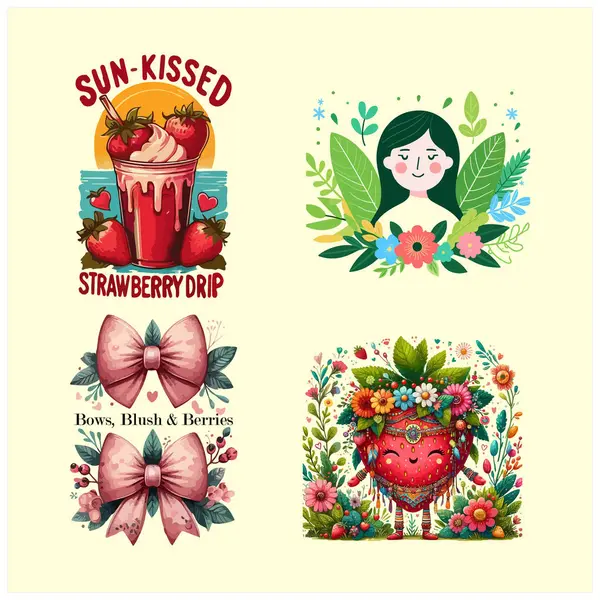 Çilek tişörtü tasarımı