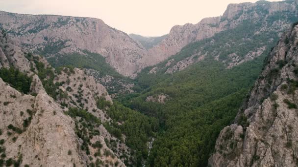 Yazili Canyon Gelegen Isparta Turkije Waar Groene Valleien Beken — Stockvideo