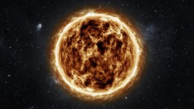 Büyük Güneş patlamalarıyla Güneş, Gerçekçi Kızıl Gezegen Güneş yüzeyi