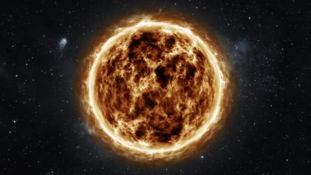 太阳大爆炸 现实的红色行星太阳表面有这样的 — 图库视频影像