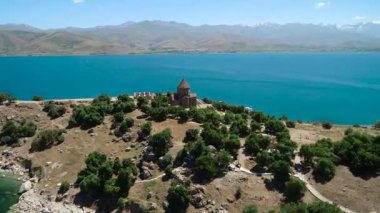 St. Gregory Ani Kilisesi, Kars. Ani 'nin havadan görünüşü Kars' ta bulunan bir ortaçağ Ermeni harabesidir.,