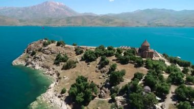 St. Gregory Ani Kilisesi, Kars. Ani 'nin havadan görünüşü Kars' ta bulunan bir ortaçağ Ermeni harabesidir.,