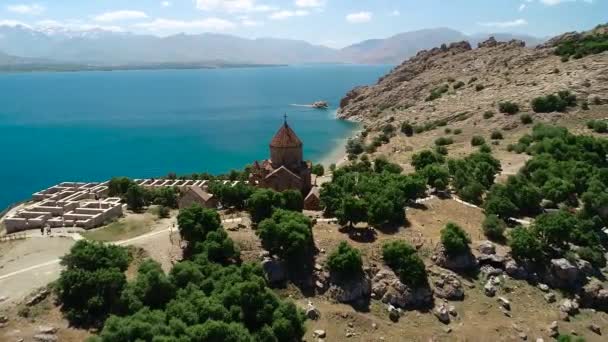 Szent Gergely Ani Templom Kars Légi Kilátás Ani Egy Romos — Stock videók