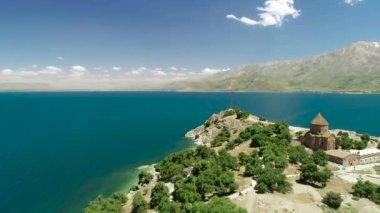 St. Gregory Ani Kilisesi, Kars. Ani 'nin havadan görünüşü Kars' ta bulunan bir ortaçağ Ermeni harabesidir.,