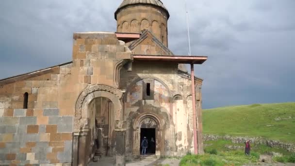 Gereja Kehormatan Tigran Ani Ruins Ani Adalah Sebuah Kota Tua — Stok Video