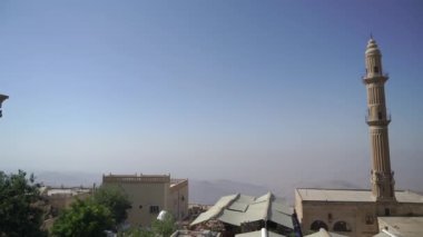 Mardin eski şehir manzarası panaromik manzara.