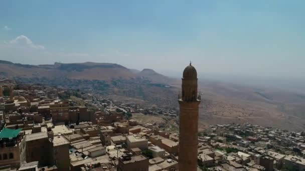 Stadtbild Der Altstadt Von Mardin Nahen Osten Mesopotamien Luftaufnahme — Stockvideo