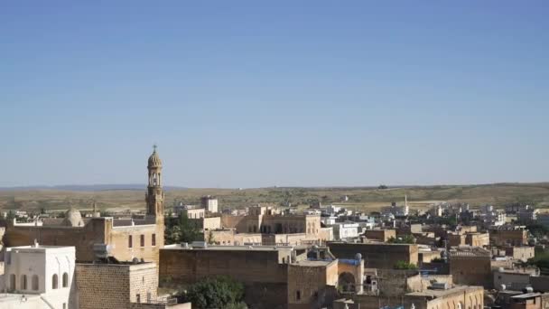 Πανοραμική Άποψη Της Πόλης Midyat Στο Mardin — Αρχείο Βίντεο