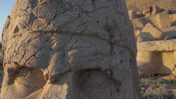 Monte Nemrut Resti Sculture Pietra Appartenenti Regno Del Commagene — Video Stock