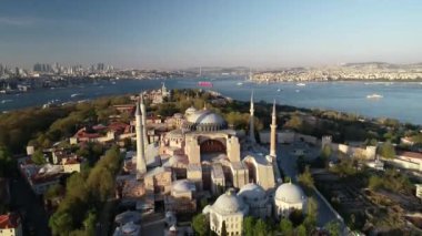 Ayasofya ve Ayasofya, İstanbul 'dan İHA ile Ayasofya Sophia Hava Görüntüsü.