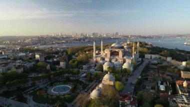 Ayasofya ve Ayasofya, İstanbul 'dan İHA ile Ayasofya Sophia Hava Görüntüsü.