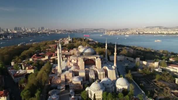 Ayasofya Hagia Sophia Veduta Aerea Con Drone Istanbul — Video Stock