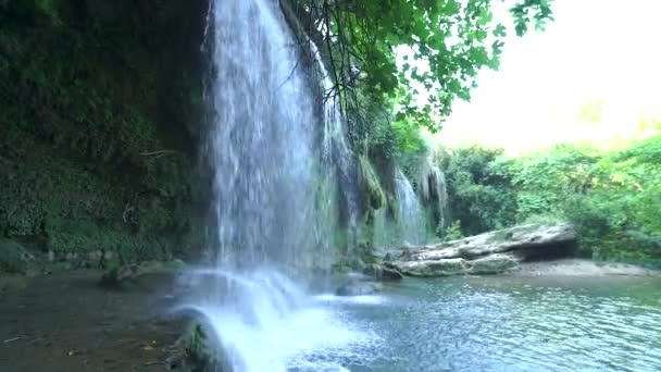 Duden Falls Πτώση Από Ένα Βραχώδη Γκρεμό Που Υπάγονται Από — Αρχείο Βίντεο