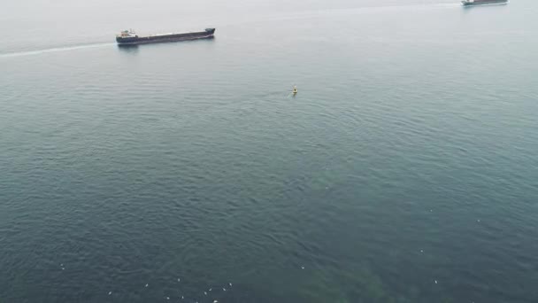 Flygfoto Över Jungfrutornet Havet Tillsammans Med Den Magnifika Utsikten Över — Stockvideo